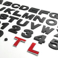 Wholesale Custom Chrome ABS Plastic Car Sticker Emblem Modern VIP Mark Letter Number Die Cut Printing Technique DIY Metal Logo