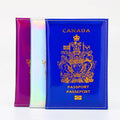 Customize Laser Canada logo Pu Leather Passport Cover Purse Passport Book Holder Passport Travel Wallets for Canadian People