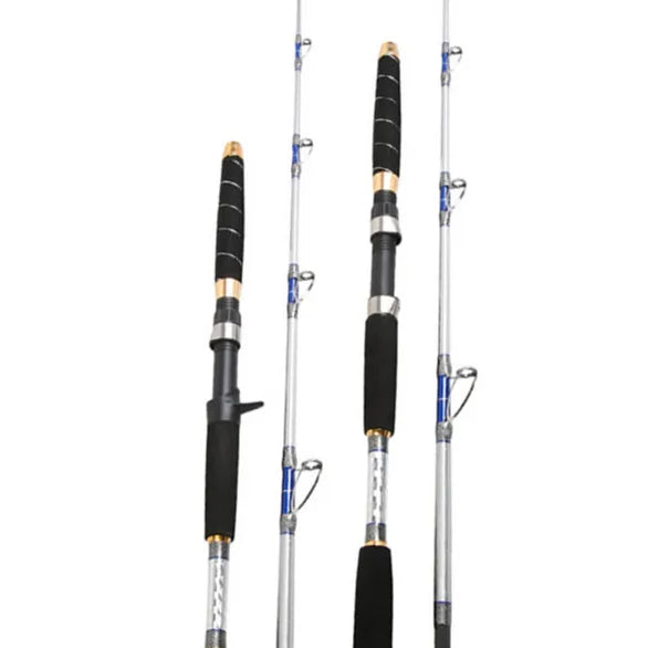 Saltwater Slow Jigging Rod 120# Super Hard Solid Fiberglass Rod Boat Fishing Spinning Bait Casting Rod