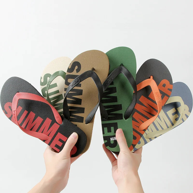Men's Flip Flops Durable Outdoor Spring New 2025 Thong Sandals Anti-Slip Fashion Beach Sandals