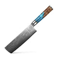 7-Inch Damascus Steel Chopping Knife Multipurpose Kitchen Knife with Ergonomic Handle for Vegetables