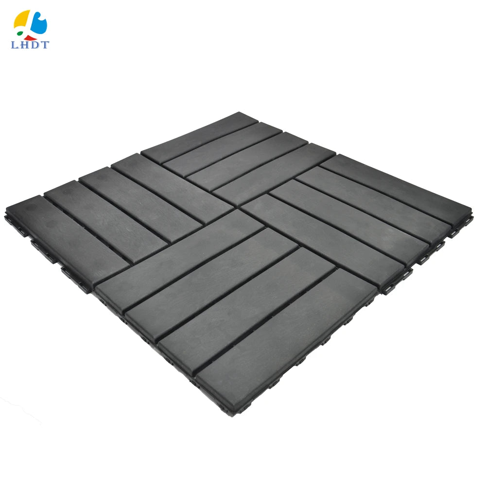 Modular Interlocking Outdoor Floor Tiles - Durable Plastic Flooring for Balcony Yard & Sport Courts