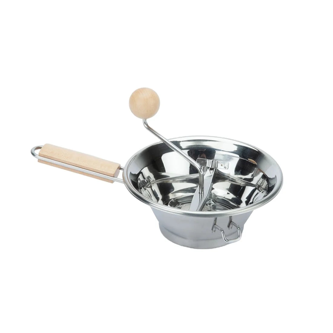 Vintage Quality Stainless Steel 3-Disc Manual Grinder Mirror Polished Ergonomic Handle Knob Eco-Friendly 2 Fruit Vegetable Tool