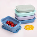 Silicone Folding Bento Box Collapsible Portable Lunch Box for Food Dinnerware Food Container Silicone Bento Box