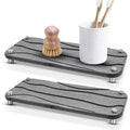 Water Absorbing Stone Tray for Sink Diatomaceous Earth Fast Drying Stone Bathroom Tray Water Absorbent Diatomite Coasters