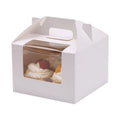 Custom High-End 10\" 12\" Mini Cake Slice Boxes Transparent Windows Exquisite Small Cake Packaging Featuring Embossing Printing