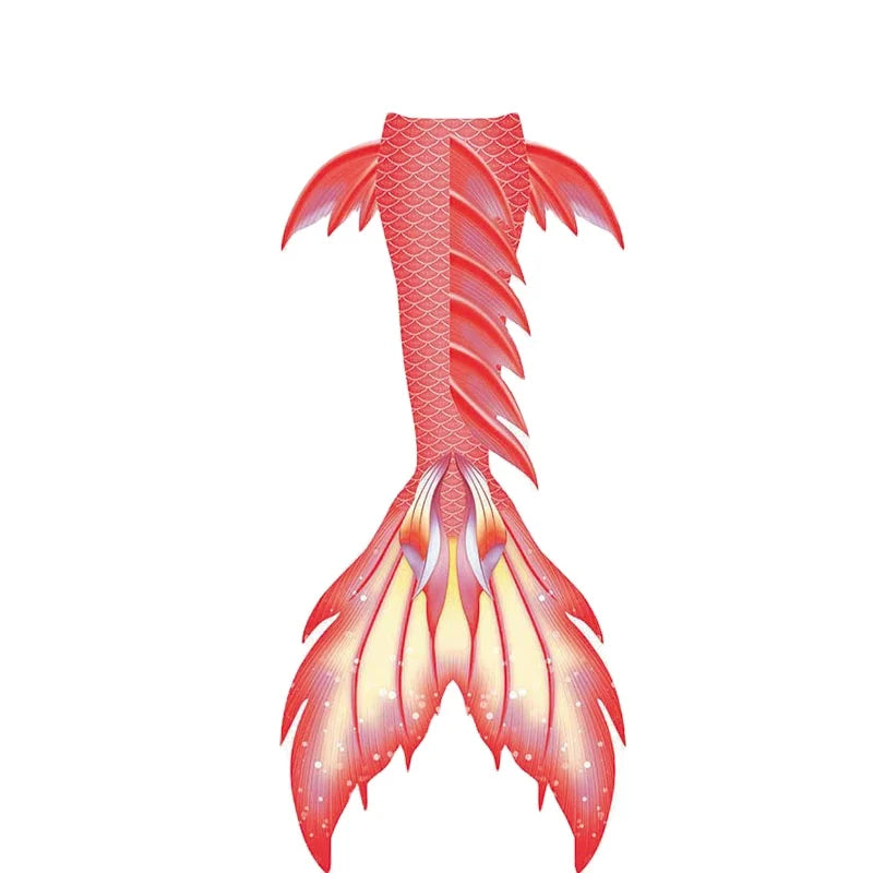 Realistic Mermaid Skin Tail Costume Swimsuit for Women Bikini 2-Piece Set Spandex/Polyester Anti-Uv & Waterproof Print Pattern