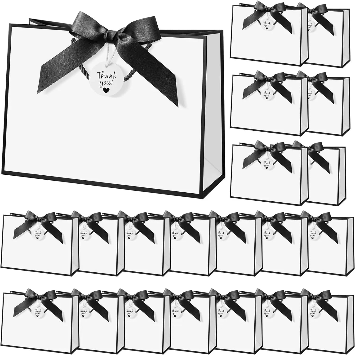 Luxury Paper Bag for Business with Custom logo Ribbon Handle Perfect for Gifts Promotions