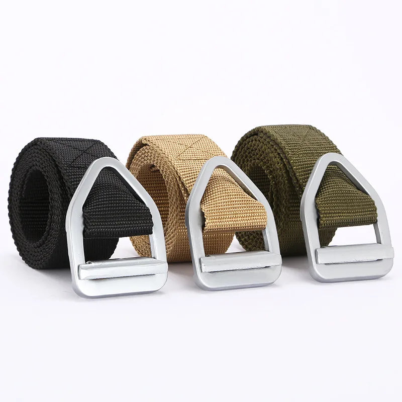 Tool Waist Design Classic Casual Fabric Canvas Nylon Belt Men Woven Alloy Buckle Custom