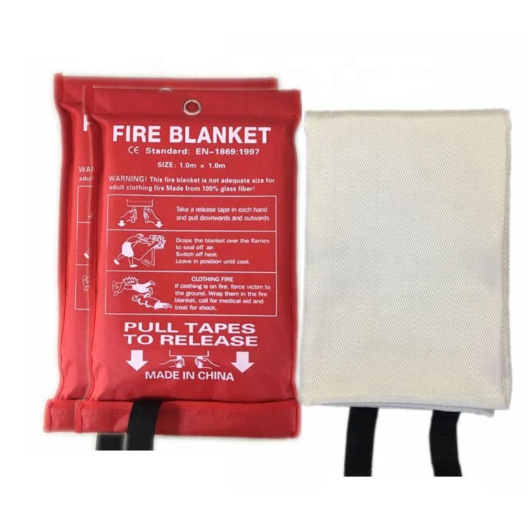 2 Packs Kitchen House Fire Safety Blanket Flame Retardant Fabric Emergency Fiberglass Fireproof for House Kitchen Use
