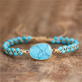 Boho Turquoises Charm Beads Braided Bracelet Yoga Macrame Women Adjustable Natural Stone Bracelet Lovers Gift Jewelry Wholesale