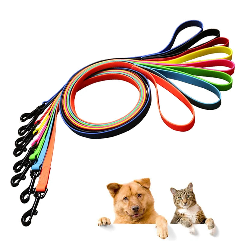 PVC Waterproof Dog Lead Anti Dirty Easy to Clean for Big Small Dogs Puppy Collar Leash