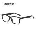 MORESE 2058 Men's Stylish Designer Luxury Rectangle Optical Frames Black and White Color Options for Reading and Computer Use