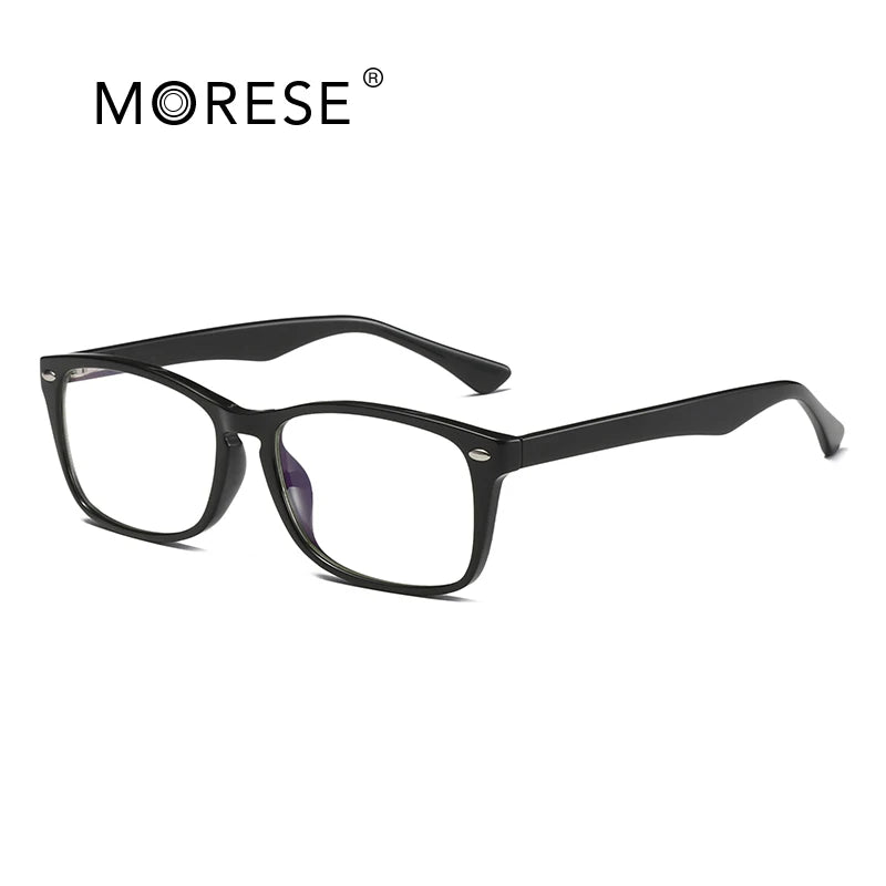 MORESE 2058 Men's Stylish Designer Luxury Rectangle Optical Frames Black and White Color Options for Reading and Computer Use