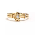 One and Only OEM Victorian Classic Design Handshake Ring Natural Diamonds Detachable 18K Gold Ring MegaBDM
