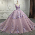 Spaghetti Straps V-Neck Organza Flower Formal Gowns Evening Dresses Long Jancember 9943