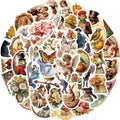 50Pcs Artistic Victorian Retro Art Painting Graffiti Stickers for Bottle Book Suitcase Vinyl Aesthetic Art Sticker