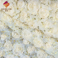 New Fashion 3D Rose Blossom Flower Lace Fabric Bridal Floral Vintage Embroidery Tulle Lace for Wedding Dress