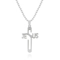 Hot Selling Stainless Steel Cross Pendant Necklace Sweater Chain Accessories Jesus Necklace ForJesuits Men and Women