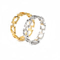 Non-fading 18K Gold Plated Stainless Steel Eternity Band Ring-Trendy Design Elegant Smooth Seams for Engagement & Wedding Gifts