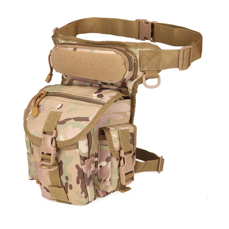 GAF Wholesale Tactical Molle Drop Leg Bag 800D Polyester Fanny Pack Outdoor Hiking Waist Bag for Hunting