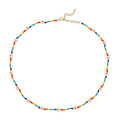 Go2Boho Miyuki Daisy Necklace Choker for Women Boho Summer Jewelry Flower Collares Fashion Rainbow Beaded Necklaces Mujer