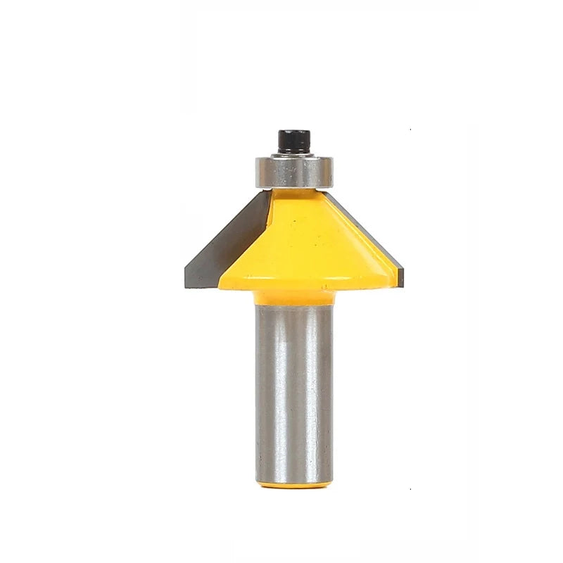 LAVIE 1pc 12mm 1/2 Shank 12.7MM 45 Degree Chamfer Bevel Edging Router Bit for Wood Milling Cutter Woodworking Tools MC03152