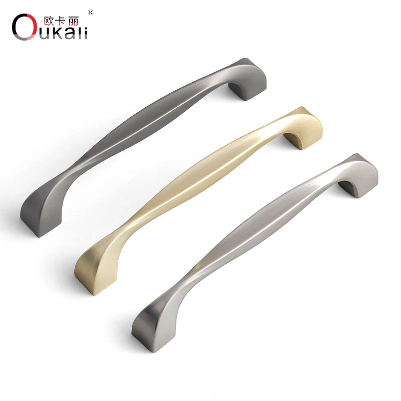 Custom Kitchen Cabinet Hardware Zinc Material Bedroom Furniture Pulls Handle Light Electroplating Anti Layer Knob Packing Multi
