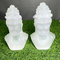 Selenite Guanyin Buddha Statue Carving Crystal Natural Hand Carved Selenite Stone Crystal Guanyin Bodhisattva