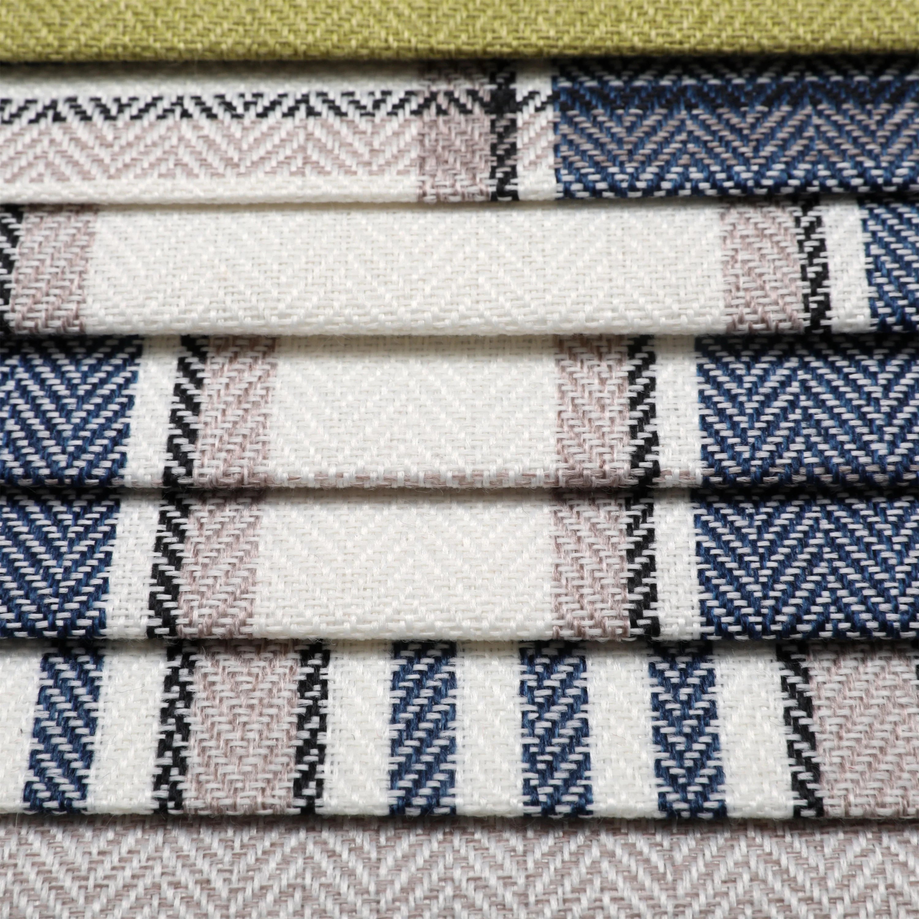 Home Decor Linen Look Herringbone Twill Woven Oxford Fabric Sofa Upholstery 100% Polyester Medium Weight Home Textile