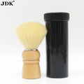 JDK 1PC Natural Wood Shaving Brush Solid Wooden Soap Foaming Face Brush Synthetic Hair