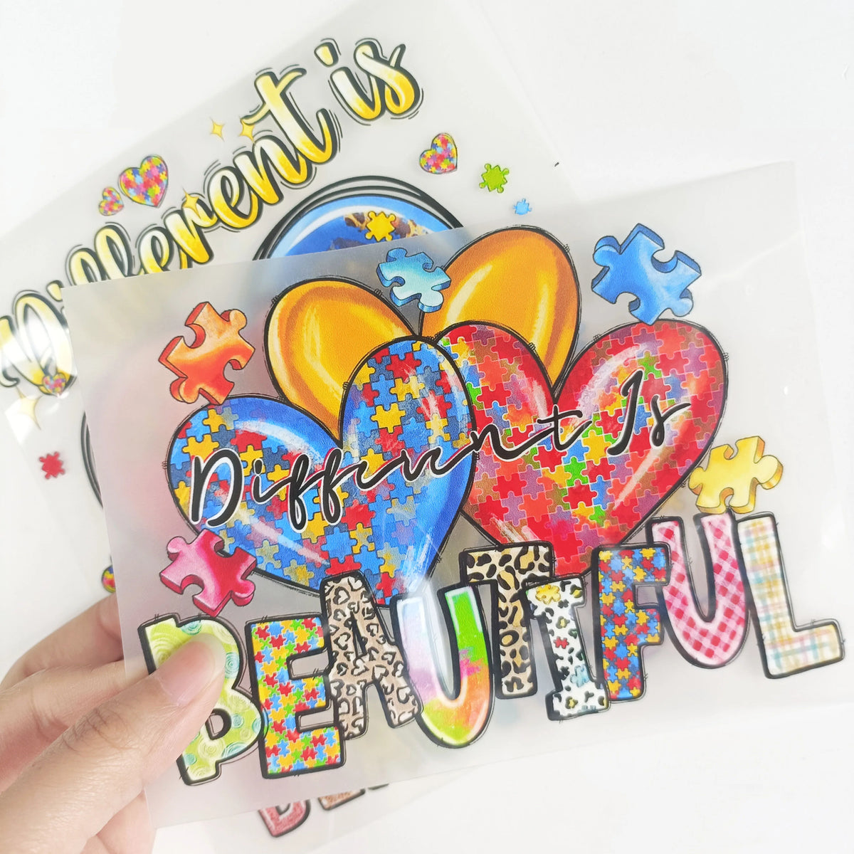 Wholesale Autism for Uv Dtf Printer Press Heat Transfer Printer Tshirt Stickers Designs Paper for T Shirts