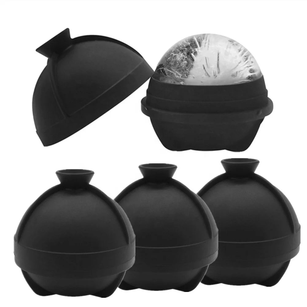 Manufacture's Hot Large 2.5 Inch Sphere Silicone Ice Cube Tray Mold Easy Release Whiskey Ice Ball Maker Reusable Ice Cream Tool