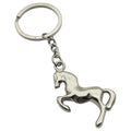 Designer Wholesale 3D Design Sliver Animals Keychain Metal Zinc Alloy Die Casting Horse Key Ring Pendant Custom Laser Logo