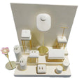 New Design Fashion Beige Fine Jewelry showcase Display Props Fashion Metal Jewelry Display Stands for Jewellery showcase