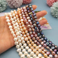 Natural Baroque Freshwater Pearl Beads Multi-Color Oval Round Loose Beads for DIY Jewelry Making Necklace & Ring