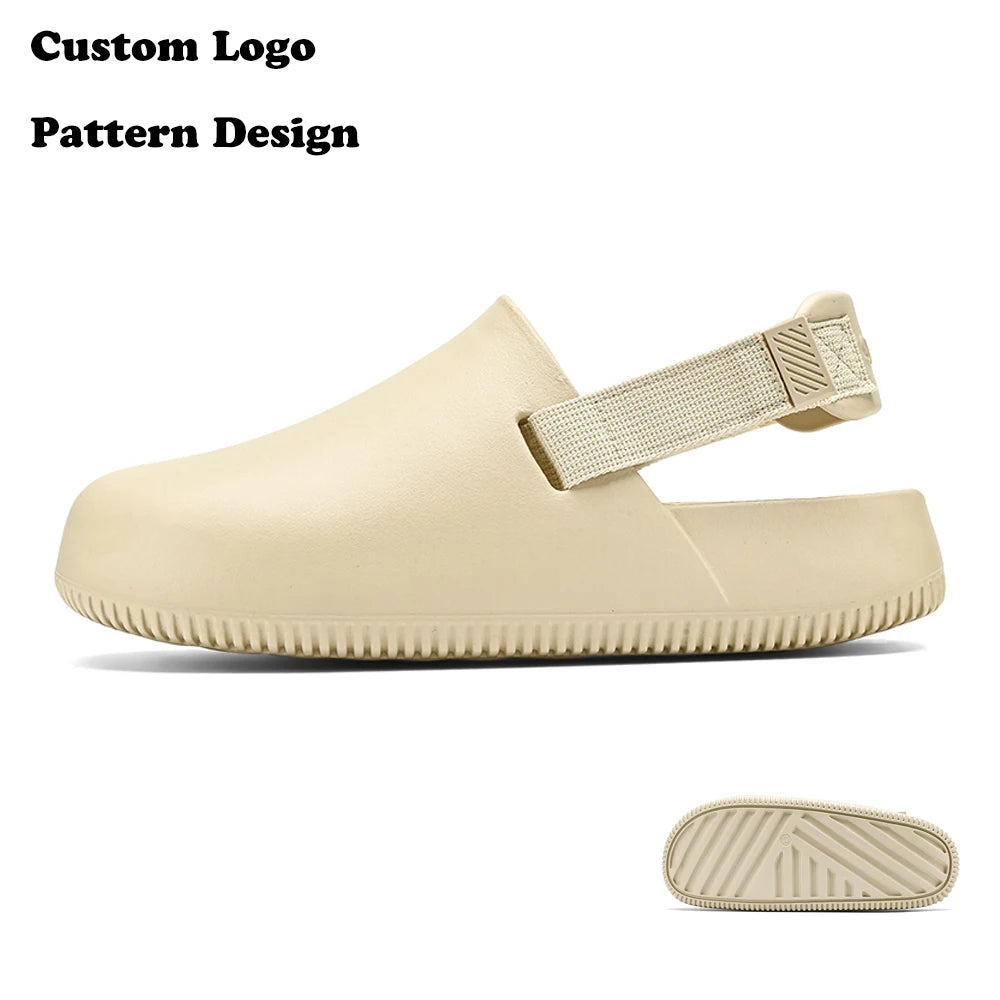 BreezeStep Toe Outdoor Mens Sandals Summer Spring Soft Sole EVA Clogs Thick Soles Breathable Closed-toe Light Weight Slides