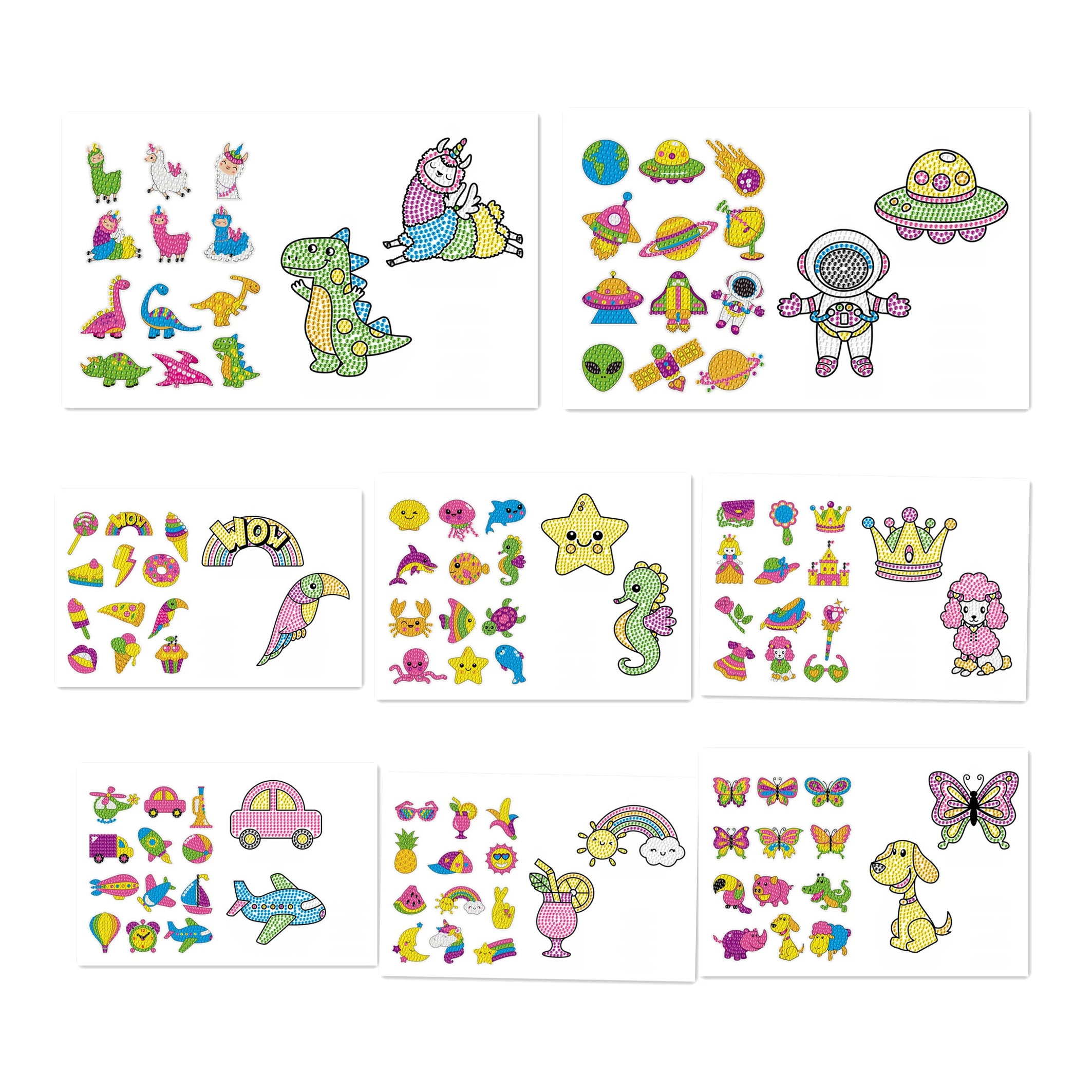 Wholesale DIY Diamond Art Stickers Animal Design Diamond Painting Stickers Children Gifts for Home Decoration Handmade Crafts