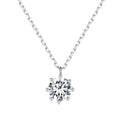 Fine Wedding Jewelry 925 Sterling Silver Color D Vvs Moissanite Solitaire Women Engagement Pendant Necklace