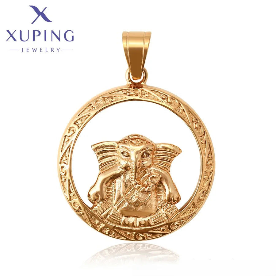 34383 XUPING JEWELRY 18K Gold Color Animals Shape Series Stainless Steel Custom Hip Hop Fashion Jewelry Pendant Charms