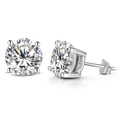 Hot Sale Luxury Moissanite Gemstones Brilliant Cut Moissanite VVS Earrings Ring 925 Sterling Silver Gift for Woman