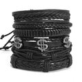 SSeeSY Joyas Pulsera Fashion Jewelry Custom Wholesale Dollar Handmade Multilayer Braided Leather Bracelet for Men