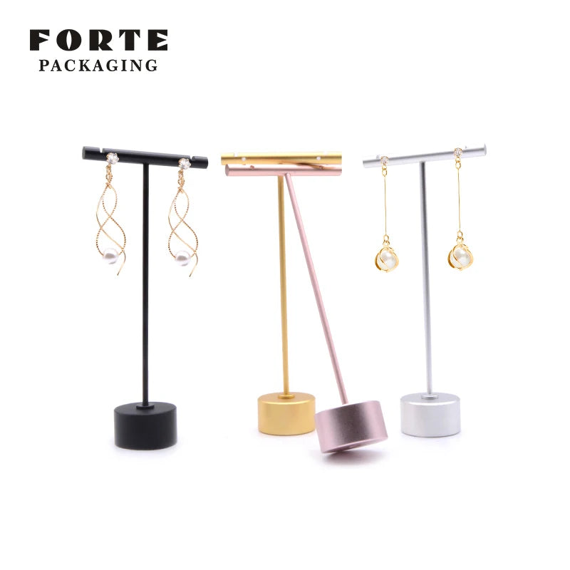 FORTE Metal Cylindrical Store Earring Rack Display Shop Jewelry Container