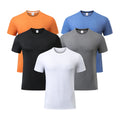 Men's Nylon Spandex Quick Dry Breathable Sport T-Shirt Solid Pattern Design with Regular Elastic O-Neck Collar