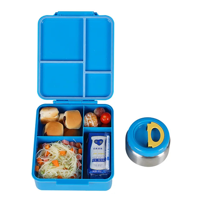Wholesale Food Container Leakproof School Thermos Lunch Box Plastic Lunch Bento Box for Kids