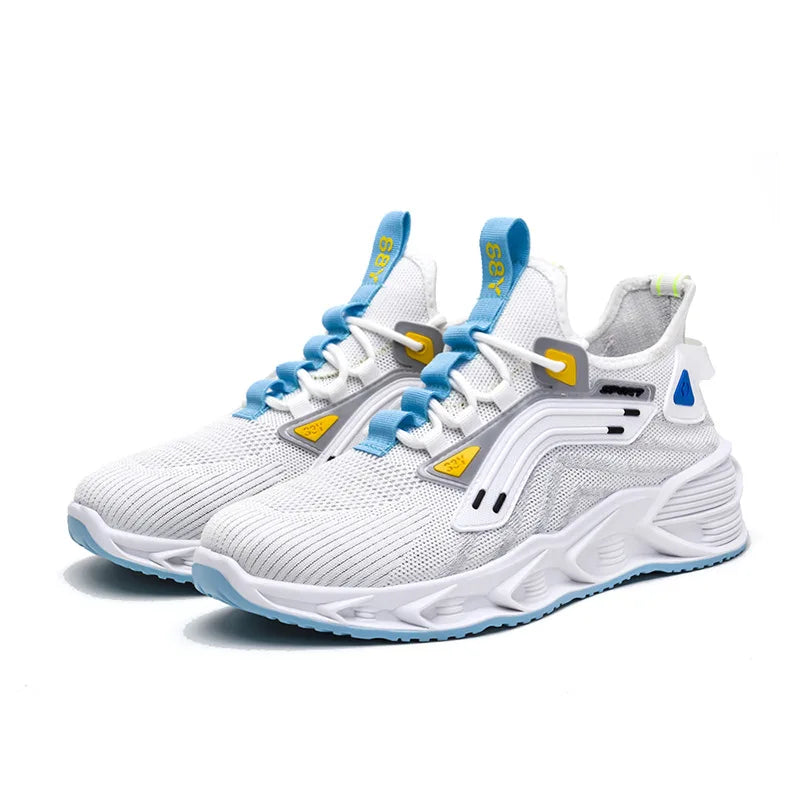 2026 New Casual Mesh Shoes Summer Breathable Running Flying Woven Sports Shoes Men