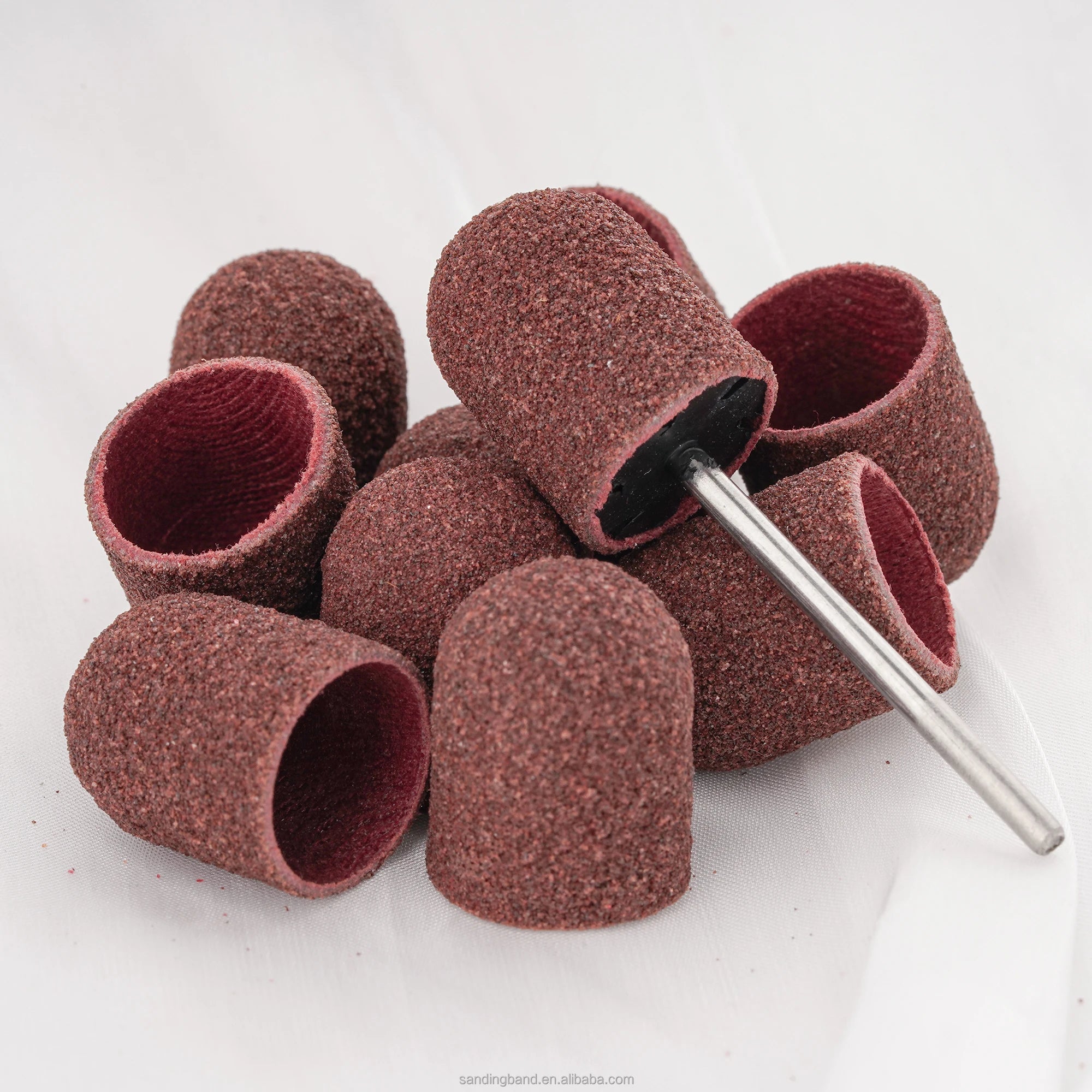 Wholesale Disposable Pedicure Set 5mm7mm10mm13mm16mm Callus Remover Podiatry Abrasive Pedicure Brown Sanding Caps