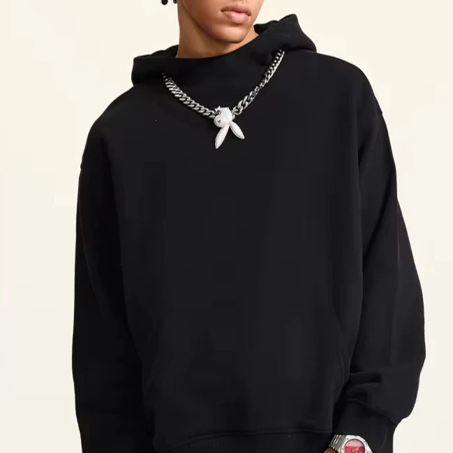 Wholesale 100% Cotton Spider Flock Embroidery Hoodie Custom Logo Printed Hooded Autumn Season Men's Clothing