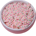 500g Strawberry Kiwifruit Polymer Clay Fruits Sprinkles Slime Candy Rectangle Cake Decoration DIY Crafts Nail Arts Accessories