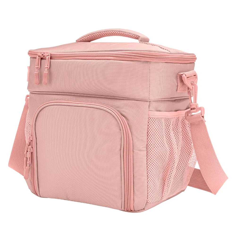 Custom Personalized Cute pink Thermal Insulated Women's Ladies Fit Fresh Picnic Lunch Tote Bag